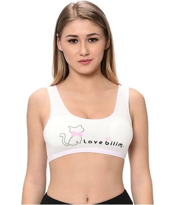 Elina - Yellow Cotton Padded Women's Sports Bra ( Pack of 1 )