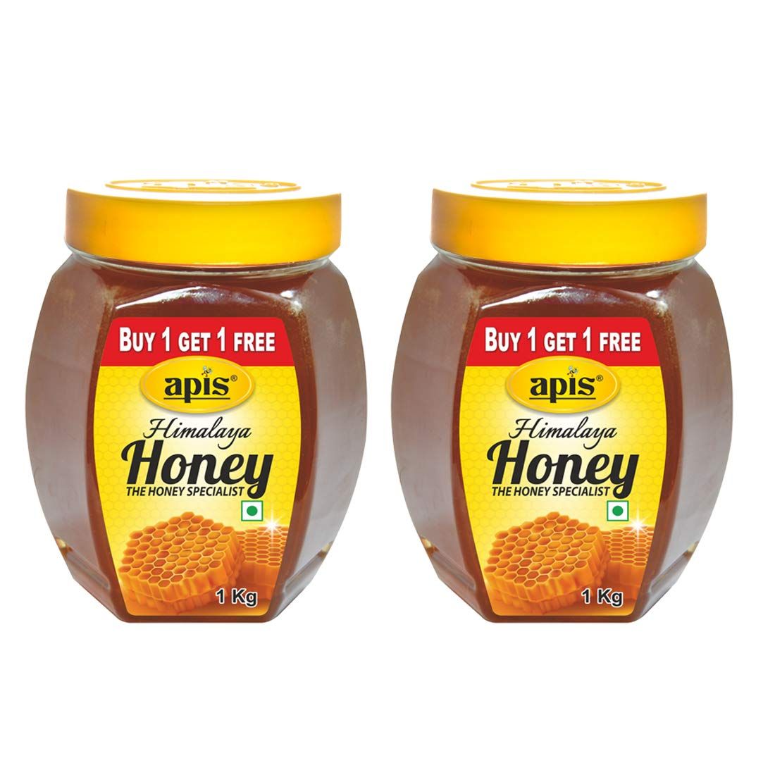 Apis Himalaya Honey, 1kg Each (Buy 1 Get 1 Free)| 100% Pure| No Added Sugar or Adulteration