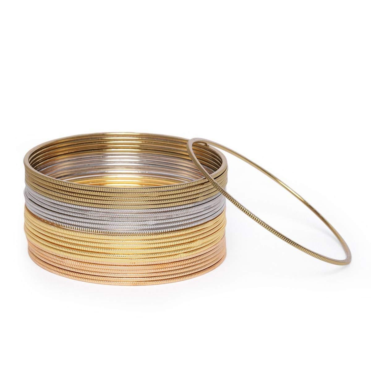 Glamorous Tricolor Bangles Set of 2
