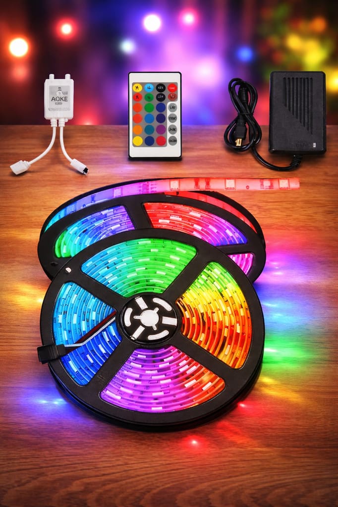 SPARKWORLD 5 Meter Multicolor LED Strip Light Flexible Decorative Light with Adapter for Home, Festival & Party Decor (168 LEDs) | Size: 4 m - Electricals | Buy online on ZillyBuy