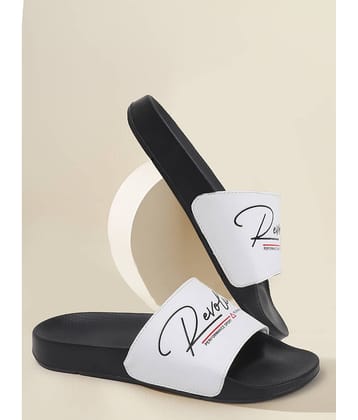 Clymb White Men's Slide Flip Flop