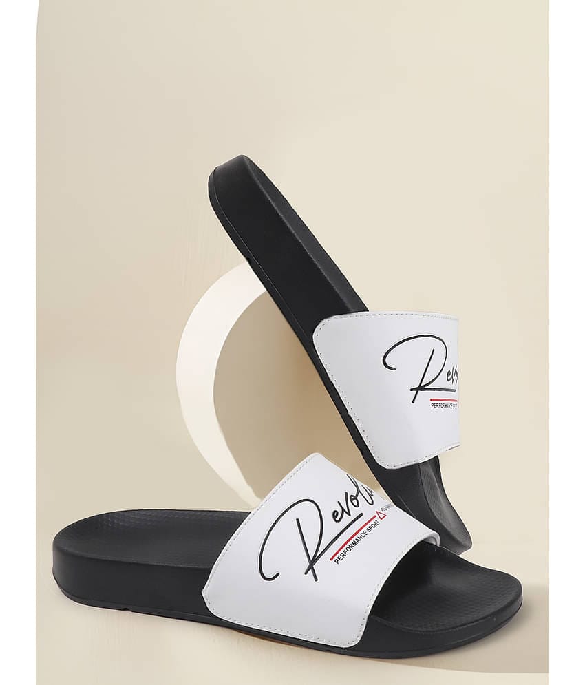 Clymb White Men's Slide Flip Flop