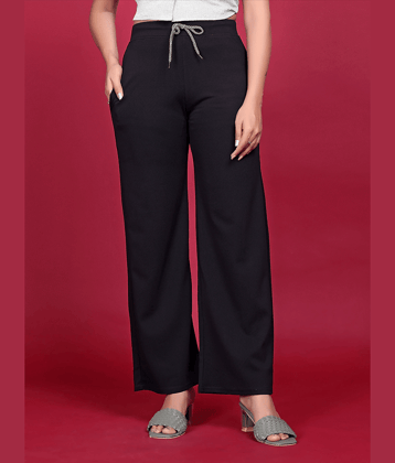 10IR Pack of 1 Polyester Regular Women's Casual Pants ( Black )
