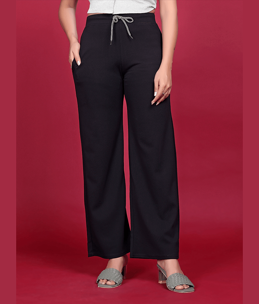 10IR Pack of 1 Polyester Regular Women's Casual Pants ( Black )