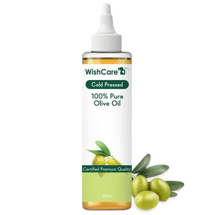 WishCare® 100% Pure Premium Cold Pressed Olive Oil for Hair & Skin - 200ml WishCare® 100% Pure Premium Cold Pressed Olive Oil for Hair & Skin - 200ml - Pale Yellow / 200 ml (Pack of 1)