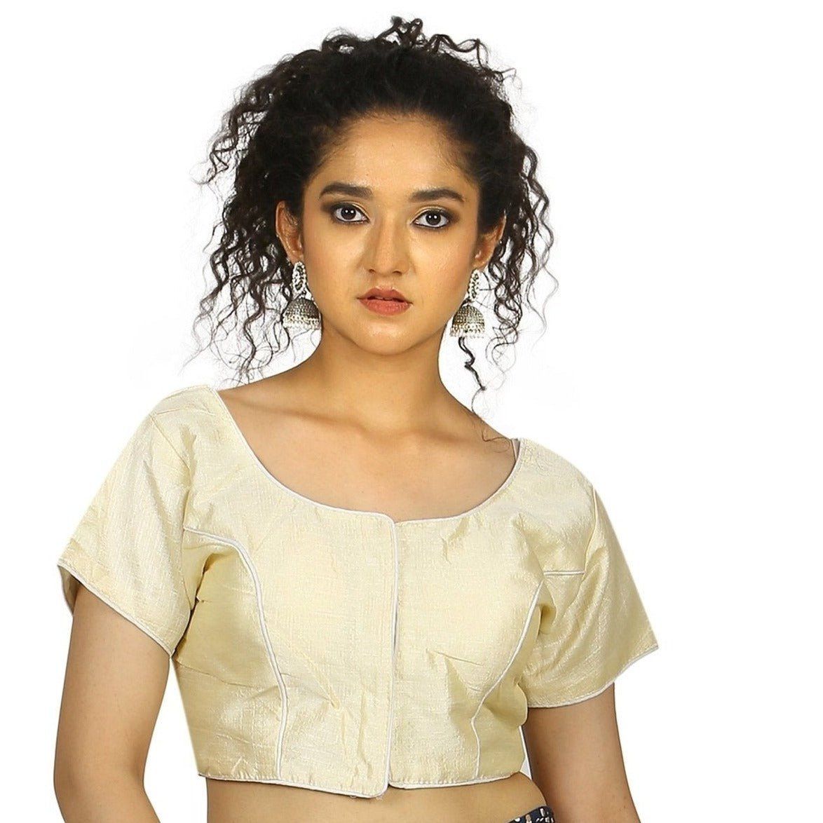 TheHangr Cream Fantom Silk Blouse - 36