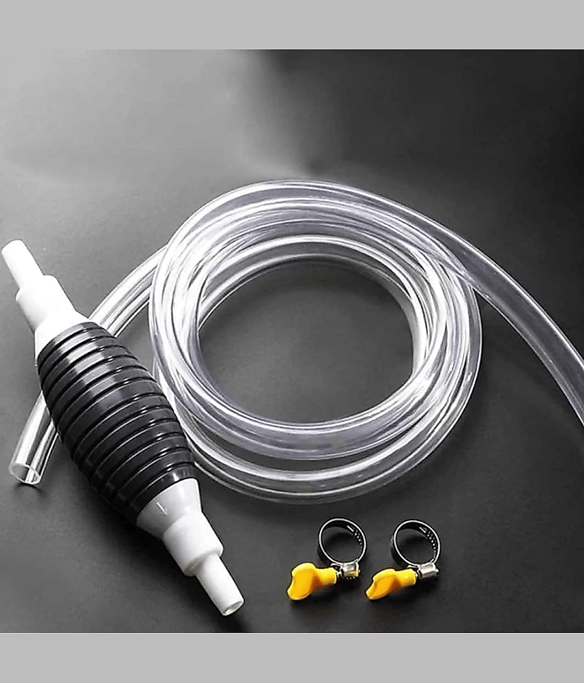 Manual Hand Siphon Pump with Flexible Hose for Water, Fuel, Aquarium, Gasoline, Diesel & Oil Transfer