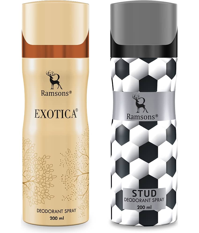 Ramsons - EXOTICA & STUD Deo for Unisex 200ml each ( Pack of 2 )