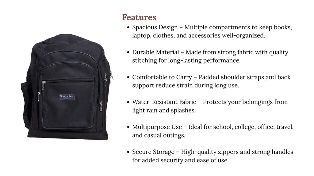 Backpack 1 Piece Each