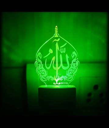 DIONA Night lamp Allah Islam Muslim Allah Written kalma Night Light