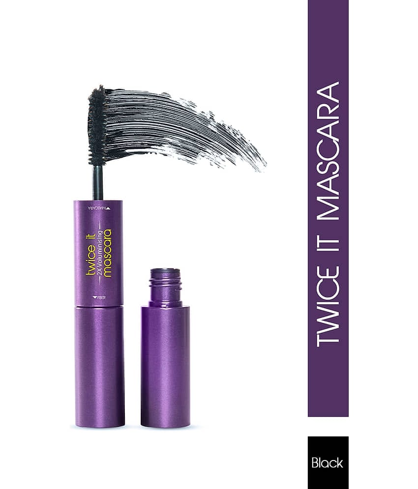 Glam21 Twice It 2X Voluminising Mascara With Fiber For Extra Definition Up To 24-Hours - 10Ml