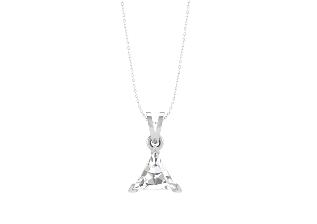 Classic Triangle Solitaire Necklace