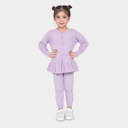 Misty Knitted Cardigan with Pyjama Set-0 M / Purple