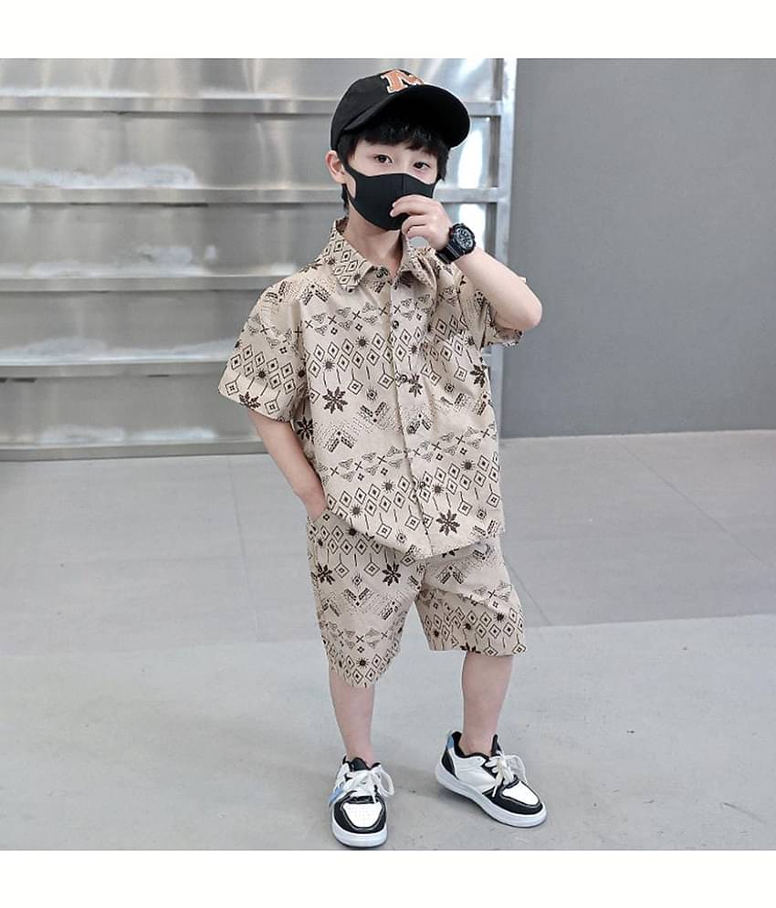 Ocvito Pack of 1 Boys Cotton Blend Shirt & Shorts ( Multicolor )