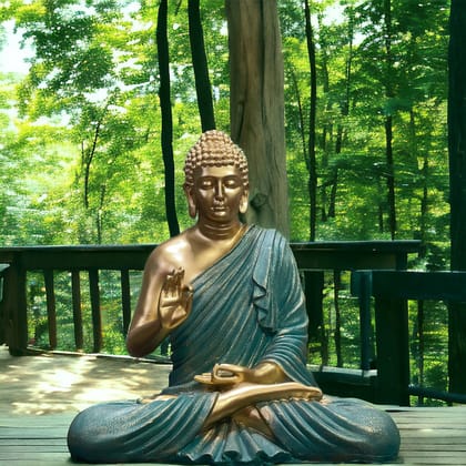 Large Meditating Buddha Statue Height 55 CM-Poly Resin