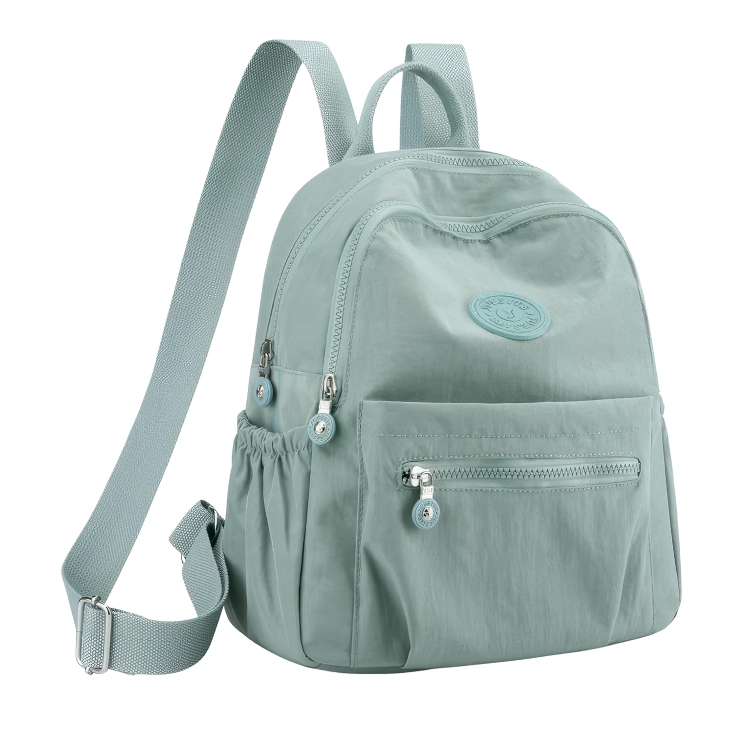 TS WITH TECHSUN Stylish Women Mini Backpack | Lightweight Travel Small Nylon Bag with Multiple Pockets | Anti-Theft Zipper Pocket | Casual, Work, Office, Picnic Backpack for Girls