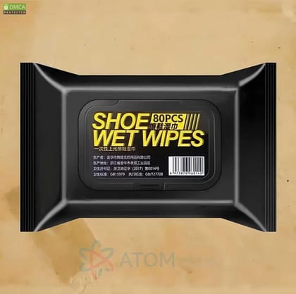 Natural Sneaker & Shoe Cleaner Wipes - 1 Packs of 80-Pack of 3