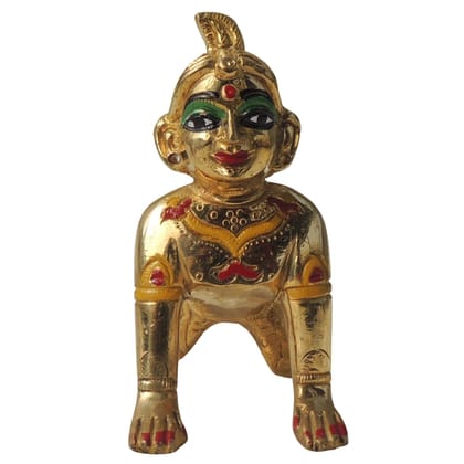 Brass Radha Rani Idol � Divine Radha Ji Brass God Decorative Murti, Height : 4.2 Inch (BSMAS1591 F)