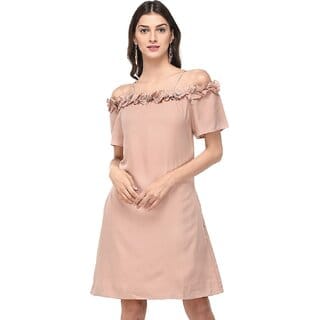 Purys Women Pink A Line Dress