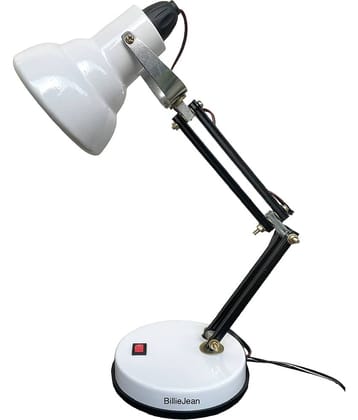 BiilieJean White Study Table Lamp ( Pack of 1 )