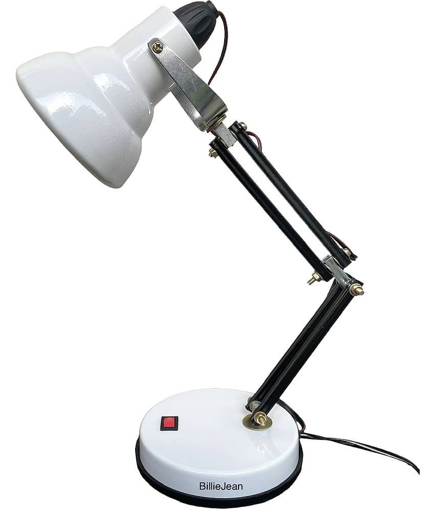 BiilieJean White Study Table Lamp ( Pack of 1 )