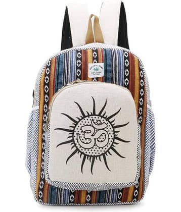 Gau Sudh Multicolor Canvas Backpack ( 21 Ltrs )