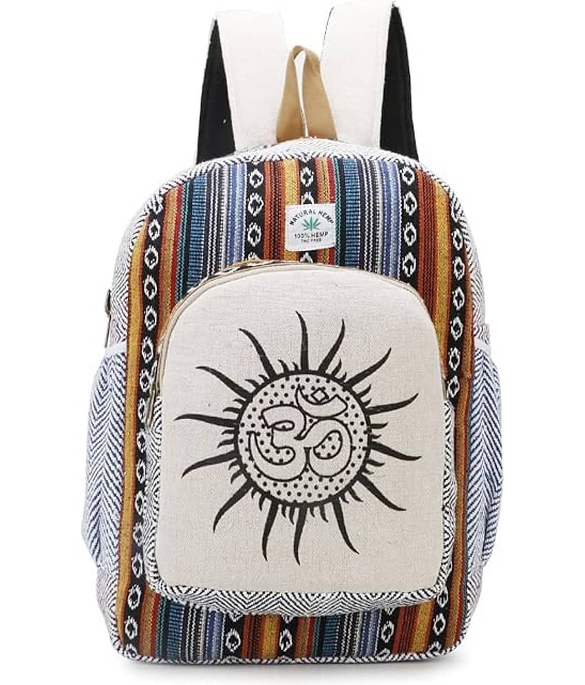 Gau Sudh Multicolor Canvas Backpack ( 21 Ltrs )