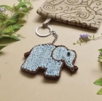 Handcrafted Jute Elephant Wall Decor