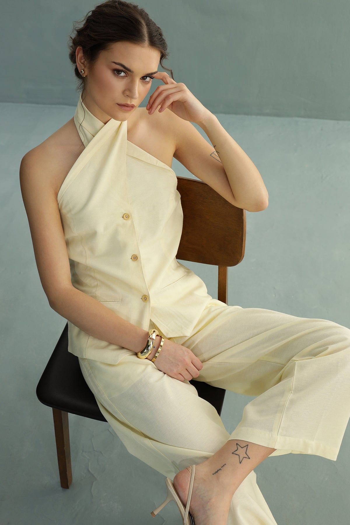 Mimosa Co-ord Set: Limone-XS