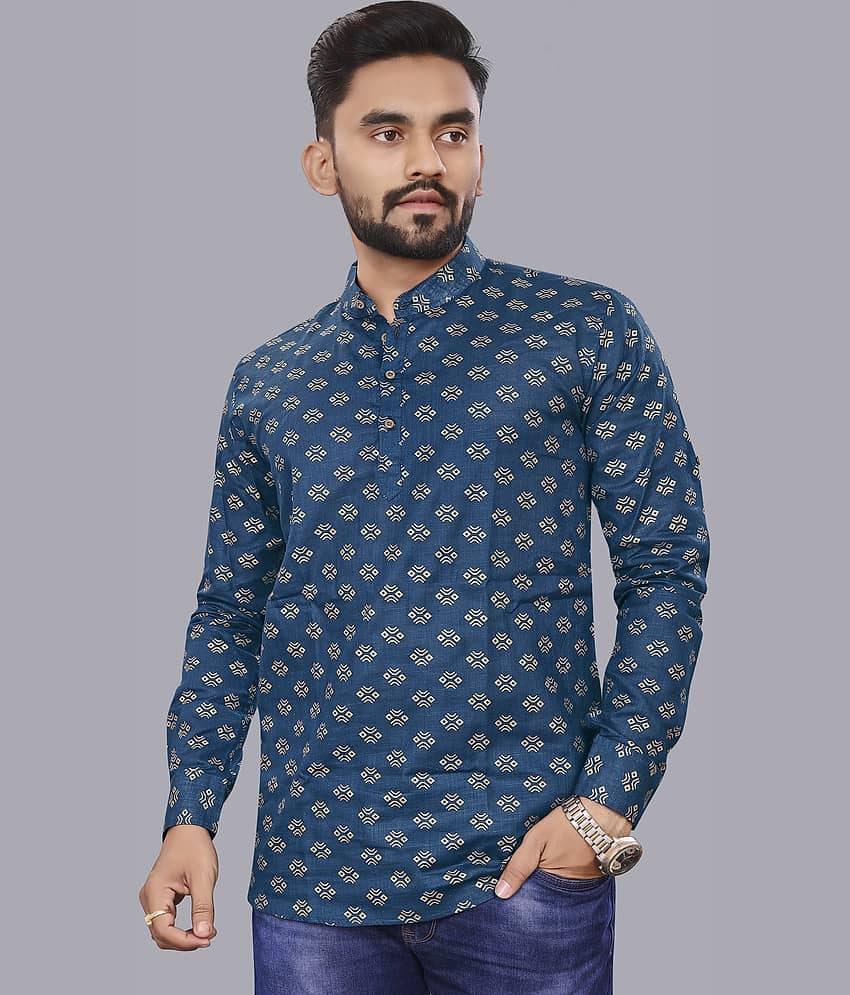 allan peter Maroon Cotton Men's Regular Kurta ( Pack of 1 )