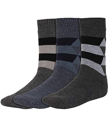 Creature - Woollen Men's Colorblock Multicolor Mid Length Socks ( Pack of 3 )