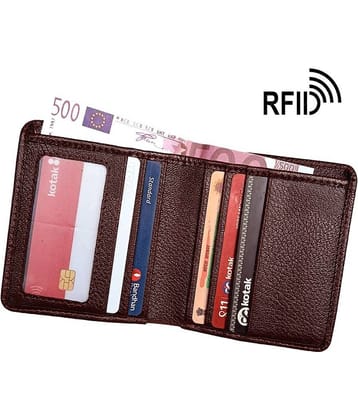 Wingers Brown Faux Leather Men's RFID Wallet ( Pack of 1 )