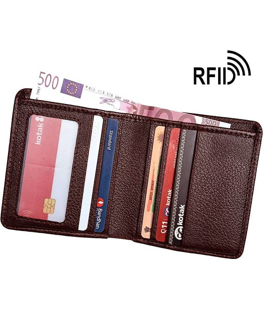 Wingers Brown Faux Leather Men's RFID Wallet ( Pack of 1 )