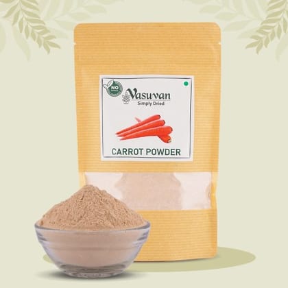 Vasuvan Carrot Powder (100g) | Premium Dehydrated Carrot Dust | Natural Sweetener & Colorant