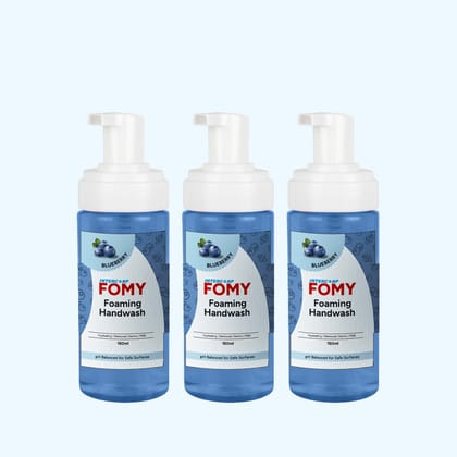 Intercorp Fomy Antibacterial Soft Refreshing Foam Hand Wash, 160 ml Each (Blueberry - Pack of 3) Intercorp Fomy Antibacterial Soft Refreshing Foam Hand Wash, 160 ml Each (Blueberry - Pack of 3)