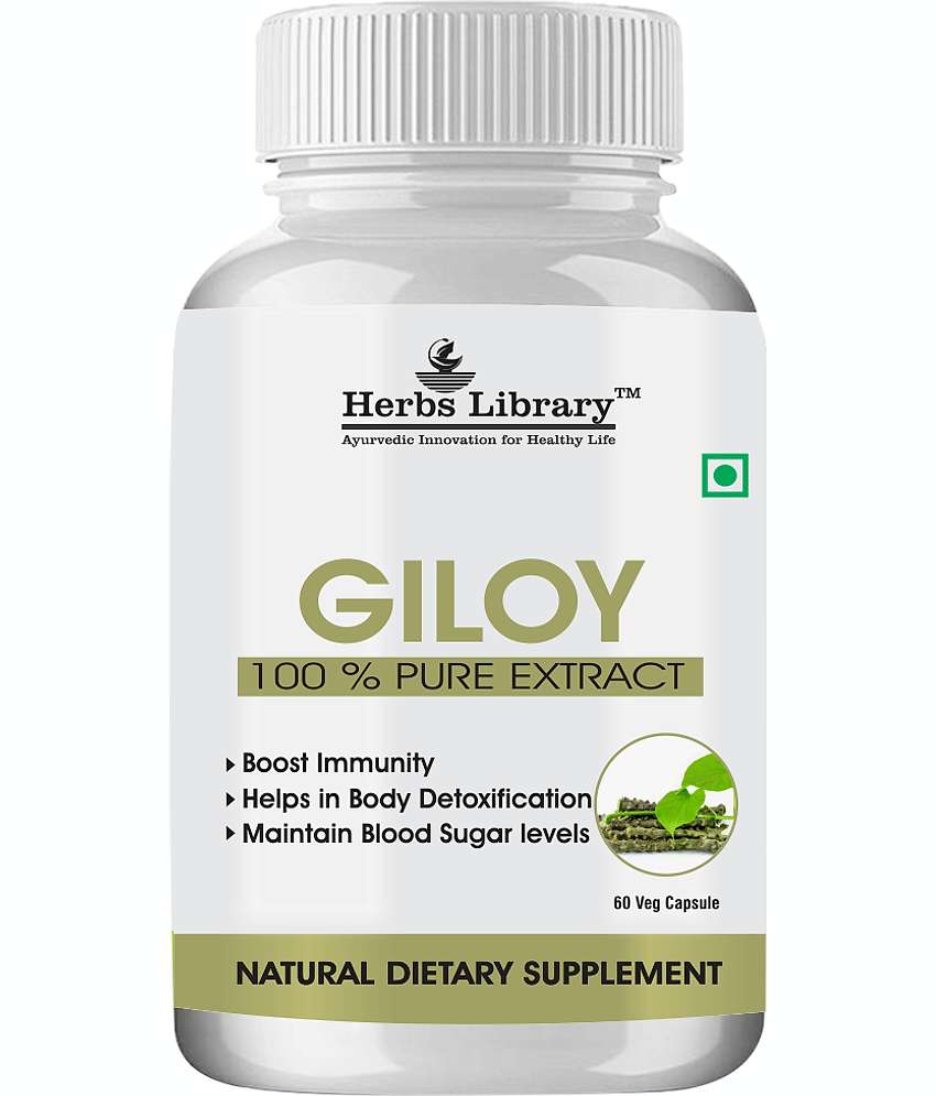 Herbs Library Giloy Immunity Booster Capsule, 60 Capsules (Pack of 1)