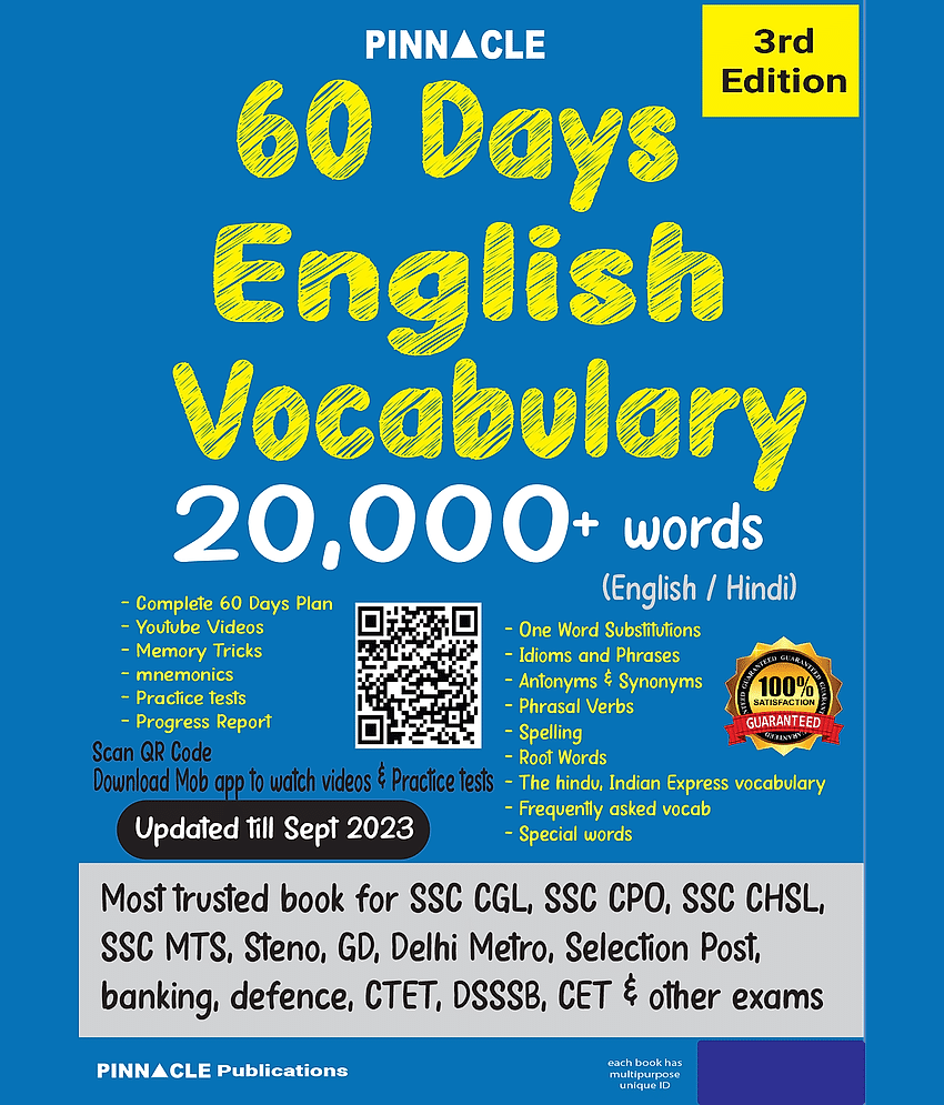 Pinnacle SSC 60 Days English Vocabulary 3rd Edition