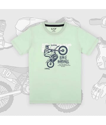 J&JP Pack of 1 Boys Cotton Blend T-Shirt ( Green )