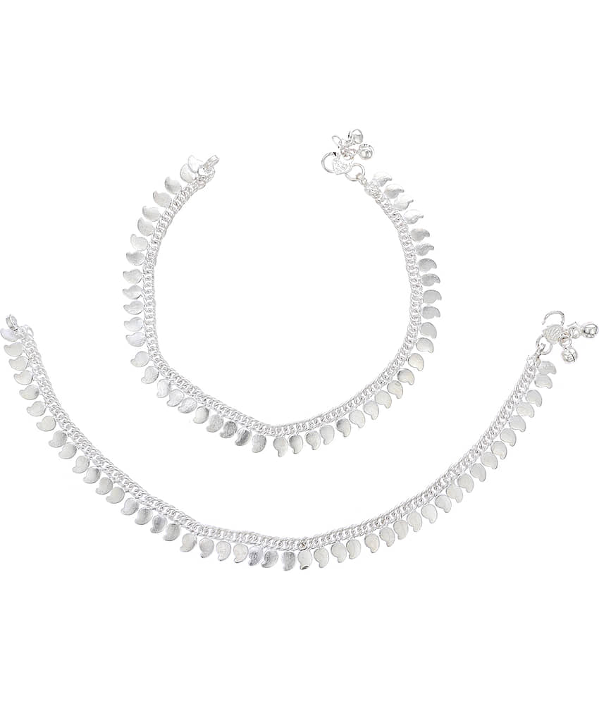 AanyaCentric - Silver Anklets ( Pack of 1 )