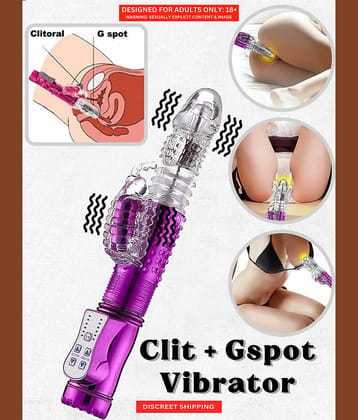 Rabbit Thrusting  Head Rotating Dildo Vibrator for G-SPOT and Clit Stimulation Personal Massager Sex Toys for Women Orgasm with Free Lube - Naughty Nights