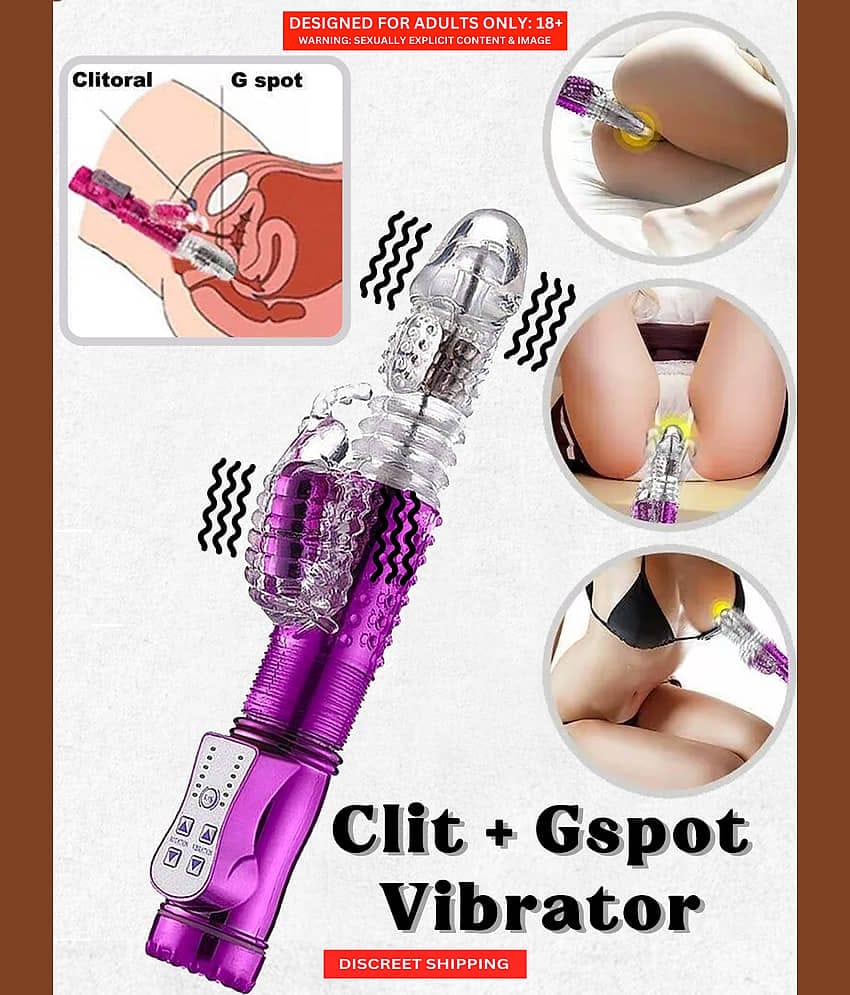 Rabbit Thrusting  Head Rotating Dildo Vibrator for G-SPOT and Clit Stimulation Personal Massager Sex Toys for Women Orgasm with Free Lube - Naughty Nights