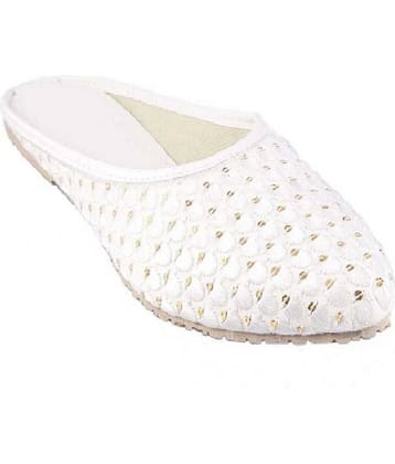 Anjaneya Creations White Women's Mules