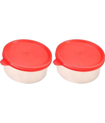 Oliveware Steel Purple Food Container ( Set of 2 )