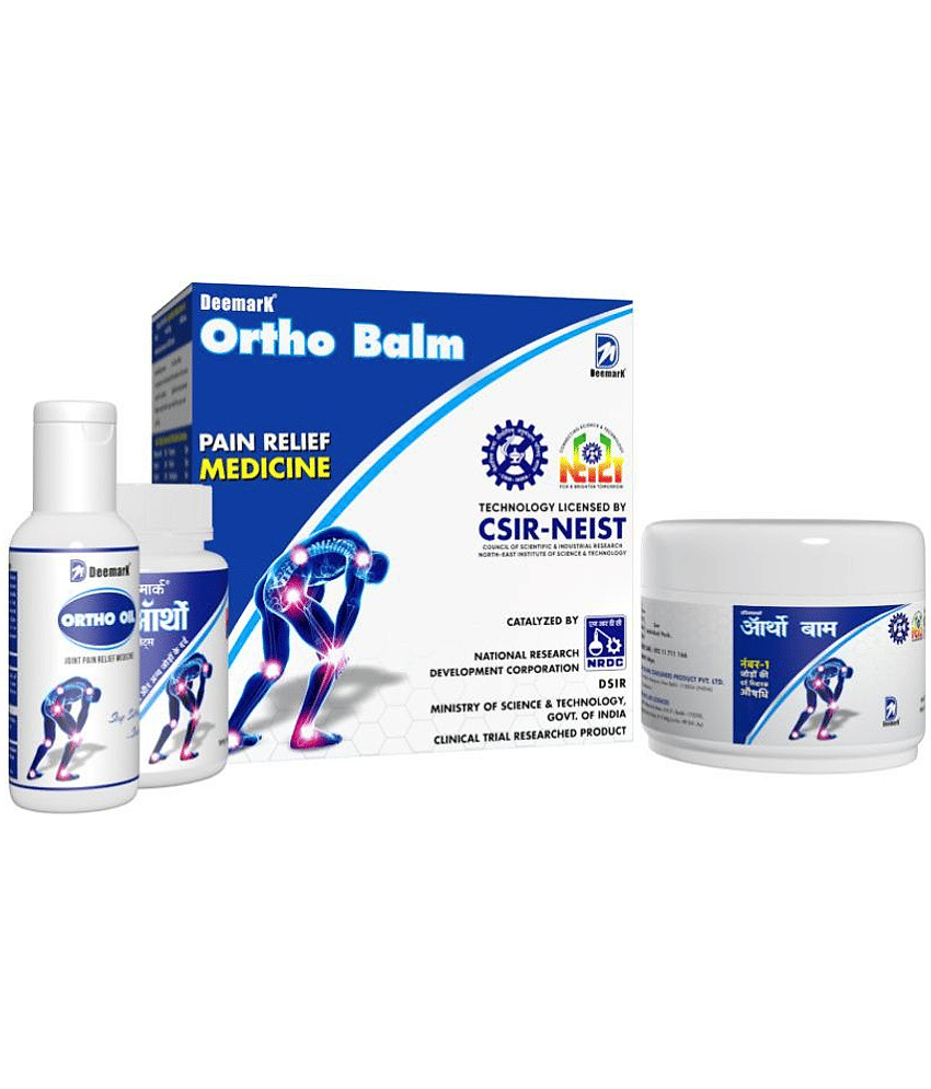 Deemark Combo of Ortho (Balm, Oil, Tablet) | 3 In 1 Combo | 100% Natural & Ayurvedic | Pack of 3