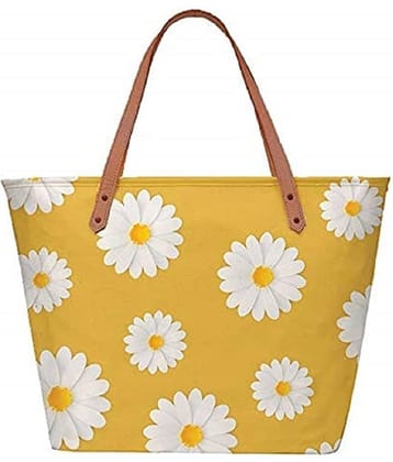 Lychee Bags Shoulder Bag Canvas Set of 1 ( Yellow )