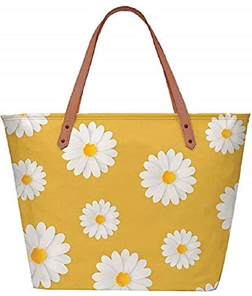 Lychee Bags Shoulder Bag Canvas Set of 1 ( Yellow )