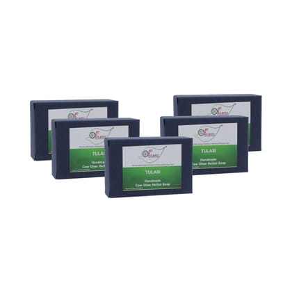 Artnweavess Tulasi Cow Ghee Herbal Soap, 100 gm - Pack of 5