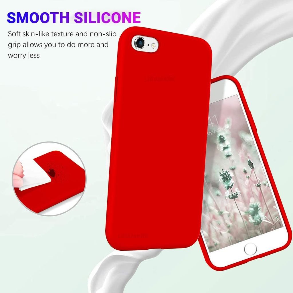 LIRAMARK Liquid Silicone Soft Back Cover Case for Apple iPhone 6 Plus / 6S Plus