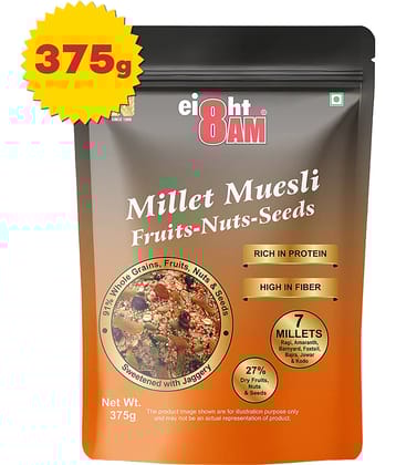 8AM Fruits-Nuts-Seeds Millet Muesli 375 gm