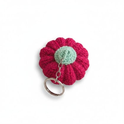 Handcrafted Crochet Flower Keychain